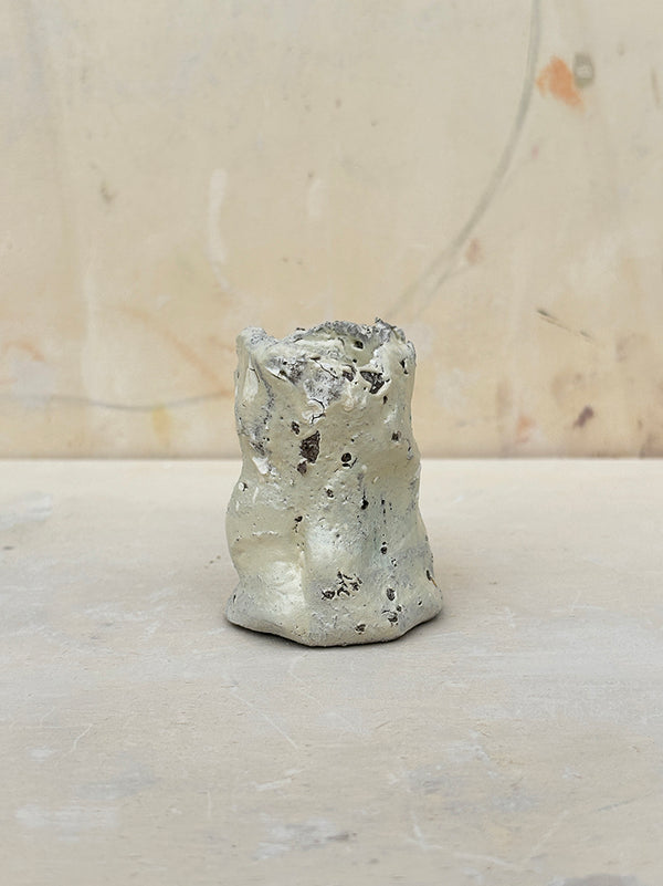 Antique White Sculptural Candle Holder 6