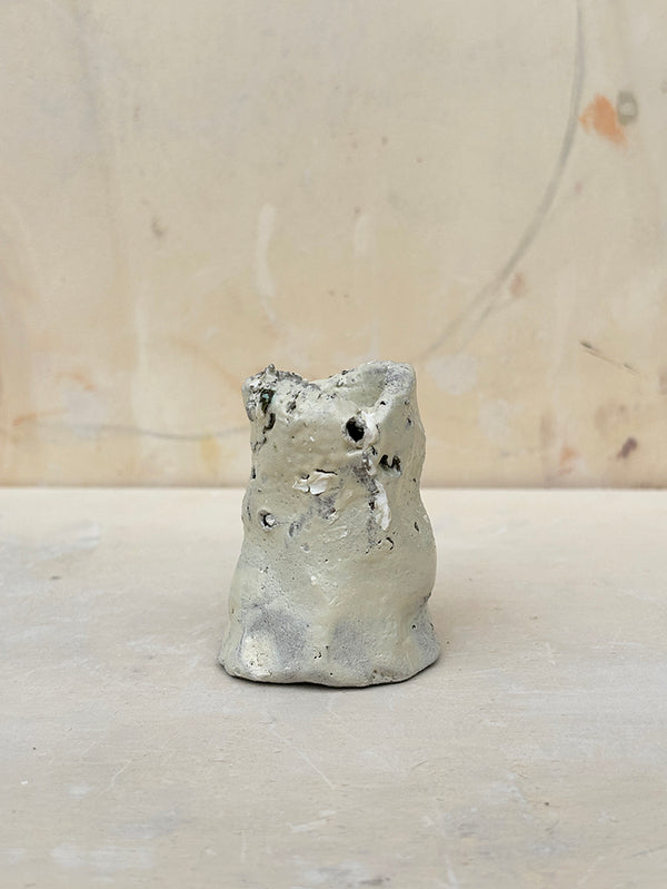 Antique White Sculptural Candle Holder 6