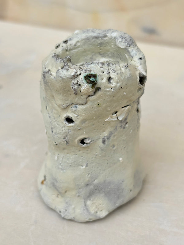 Antique White Sculptural Candle Holder 6