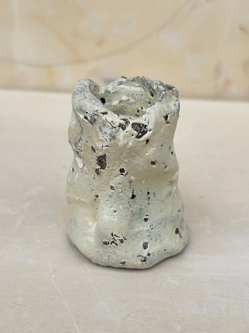 Antique White Sculptural Candle Holder 6