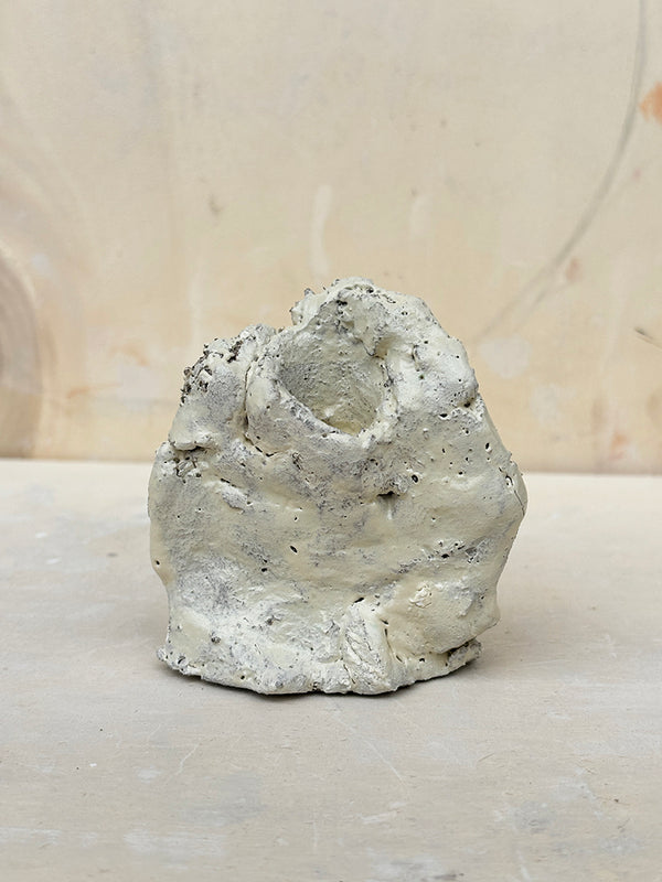 Antique White Sculptural Candle Holder 5