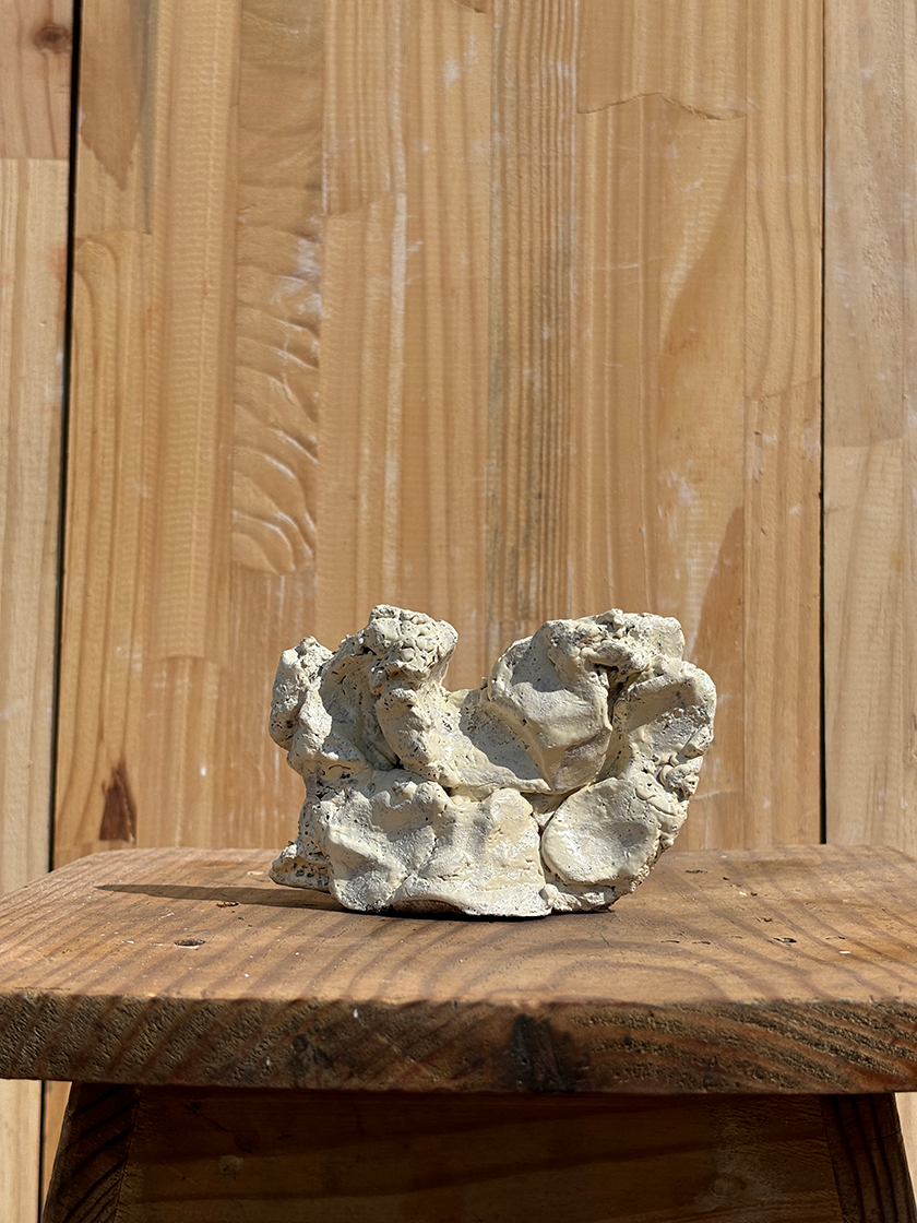 Antique White Sculptural Candle Holder 1