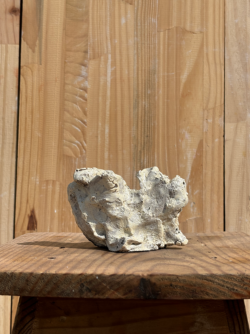 Antique White Sculptural Candle Holder 1